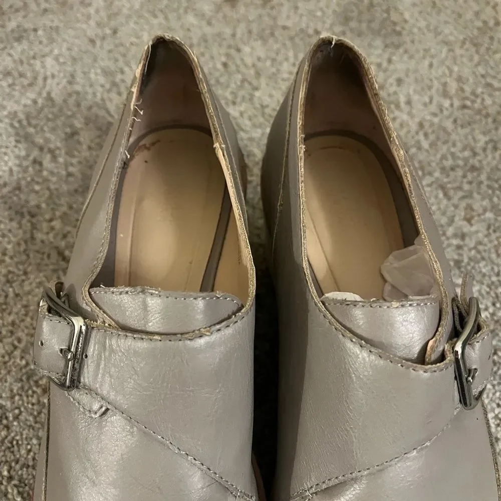 ZARA Women's Gray Platform Loafers
